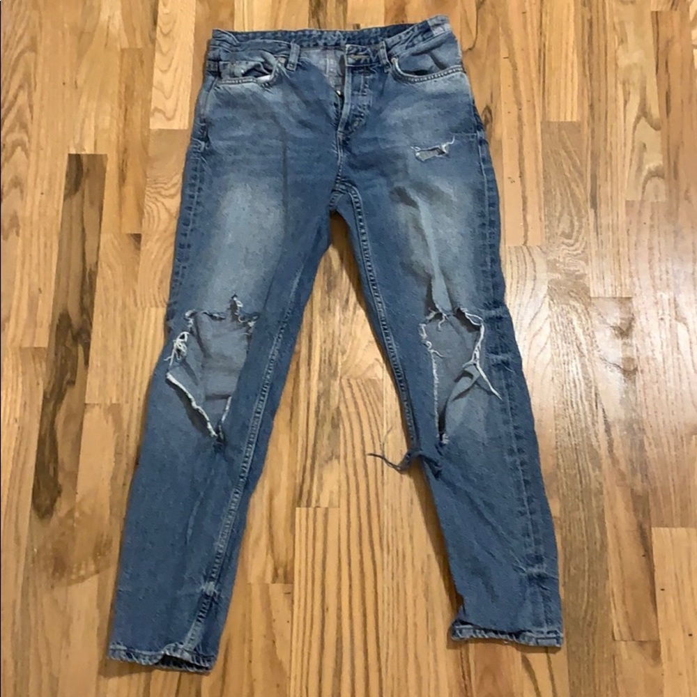 highly distressed jeans